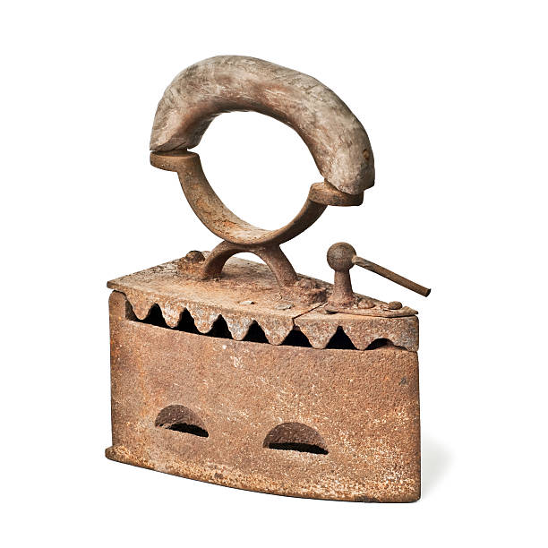 old smoothing-iron isolated on white background