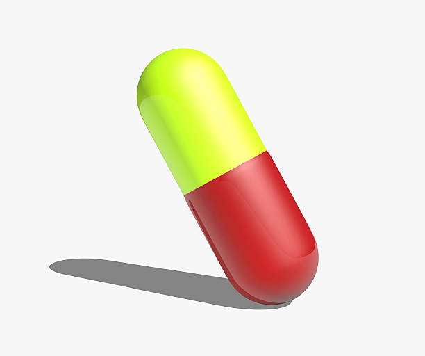 캡슐 - capsule vitamin pill red lecithin 뉴스 사진 이미지