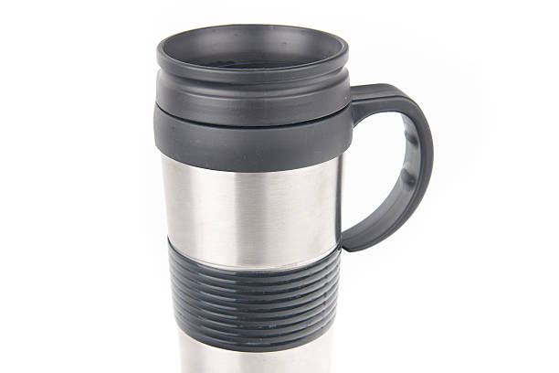 istock Metal coffee mug, isolated on white background 488392361