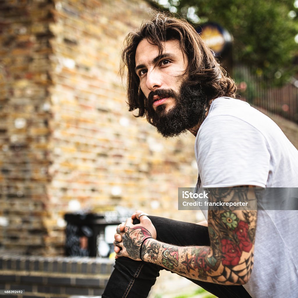 Hipster Portrait Stock Photo - Download Image Now - Men, Tattoo, Beard -  iStock