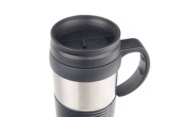 istock Metal coffee mug, isolated on white background 488392495