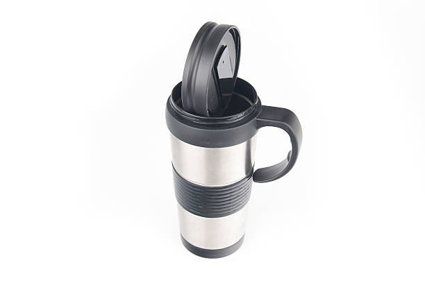 istock Metal coffee mug, isolated on white background 488392509