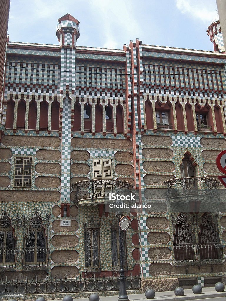 Casa Vicens Barcelona Casa Vicens in Barcelona Spain was first important work by architect Antoni Gaudi Antoni Gaudí Stock Photo