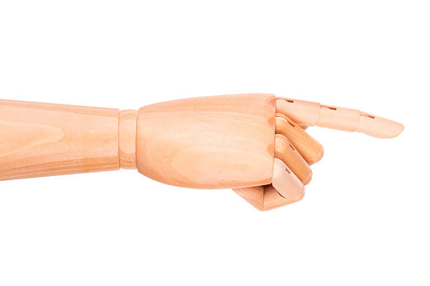 istock wooden finger pointing or touching 488393131