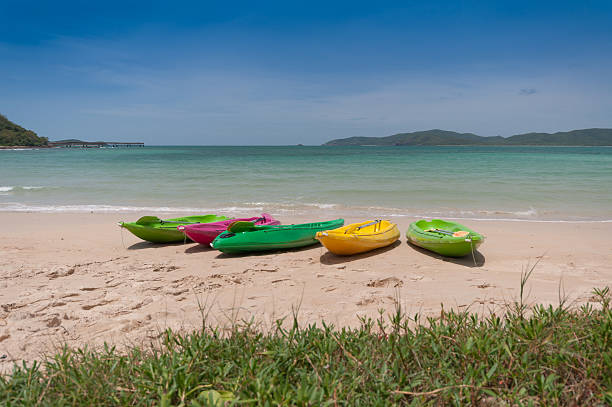 istock Colorful kayak on the tropical beach 488393357