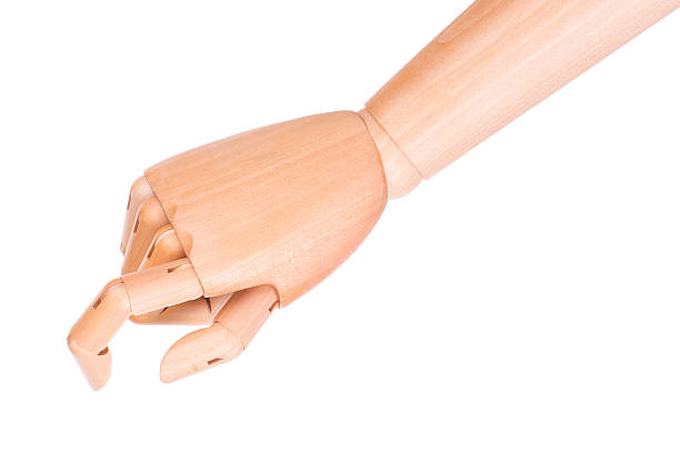 istock wooden finger pointing or touching 488395067