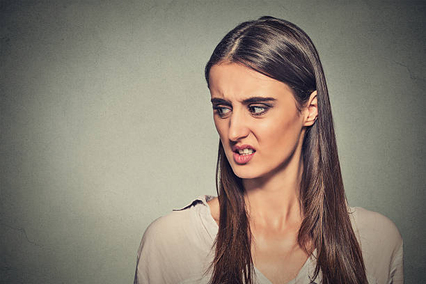 Disgusted woman Disgusted displeased woman beautiful women giving head stock pictures, royalty-free photos & images