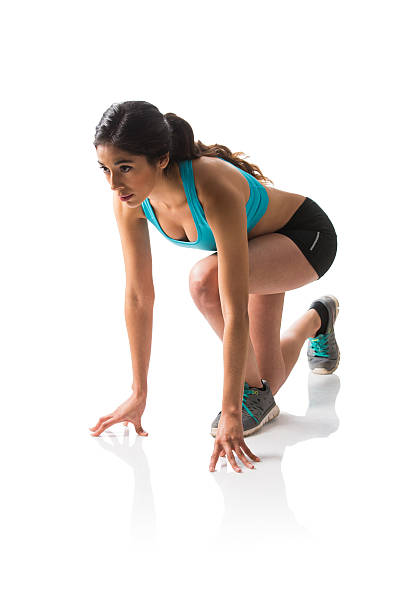 istock Young woman ready to run 488401716