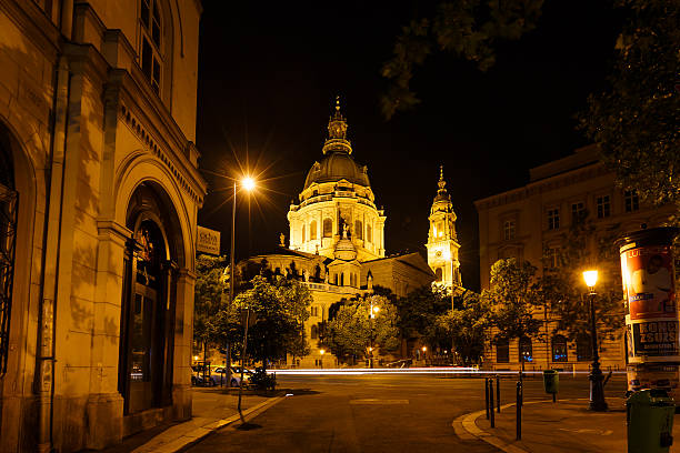 istock Night view of Saint Stephen's Basilica 488403746