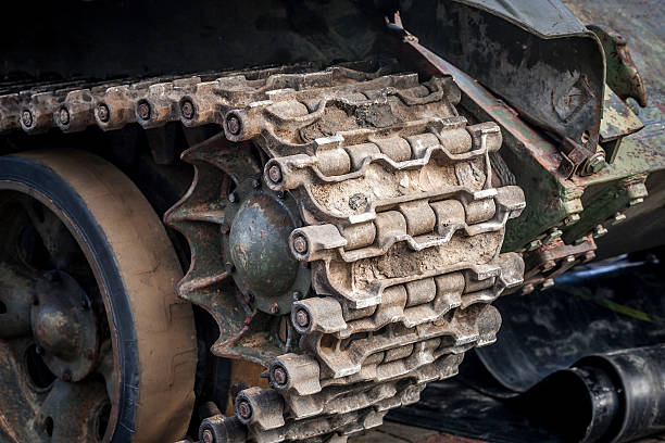 istock Tank tracks detail. 488404084
