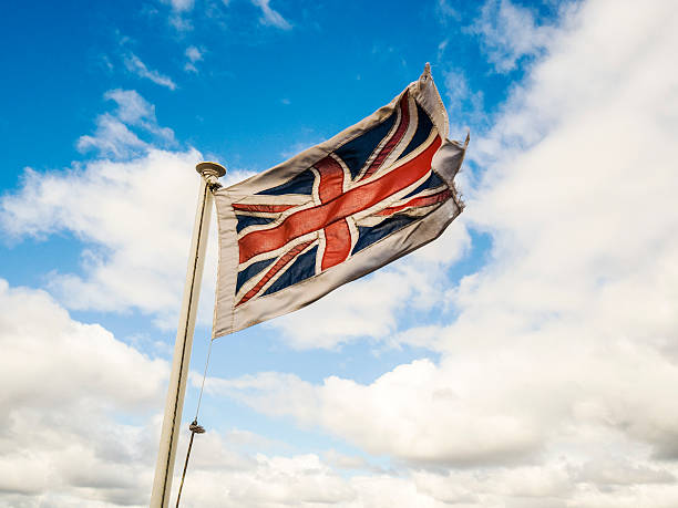 istock Civil Jack flag, Union Jack variant for marine vessels 488404224