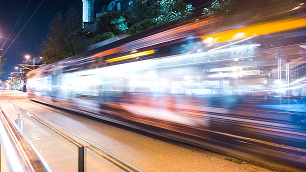 istock tram long exposure, turkey, istanbul 488412780