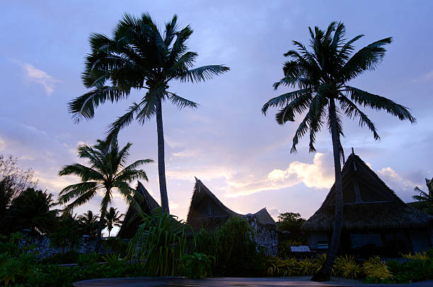 istock Beach Bungalows on Polynesian tropical Island 488413064