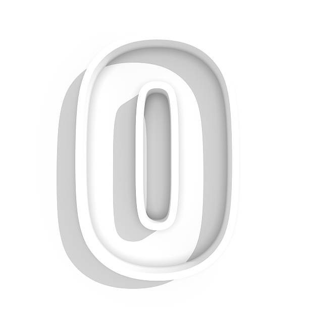 istock white isolated letter O in white background with shadow 488413762