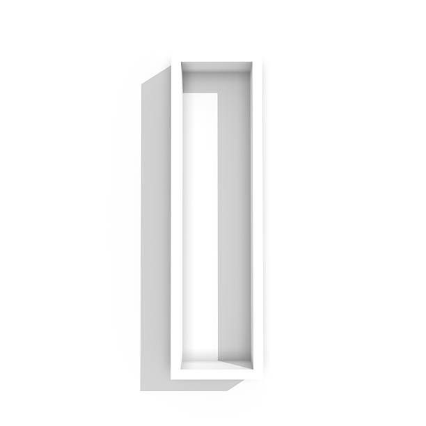 istock white isolated letter I in white background with shadow 488413808