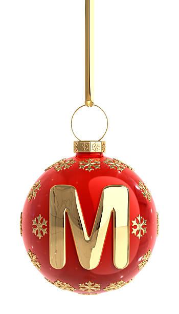 istock Christmas Ball With Letter M 488414364