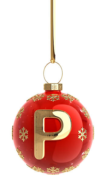 istock Christmas Ball With Letter P 488414408