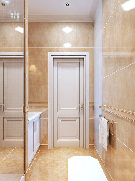 istock Contemporary bathroom with shower 488414420