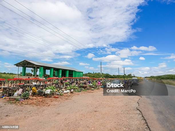 Market Place In The Countryside In Zambia Stock Photo - Download Image Now - Crop - Plant, 2015, Africa
