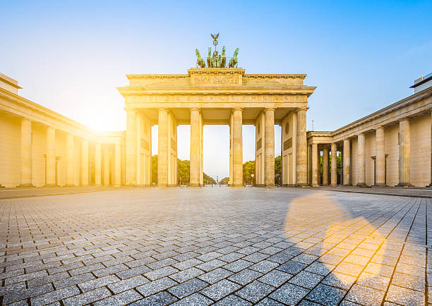 istock Brandenburg Gate at sunrise, Berlin, Germany 488414956