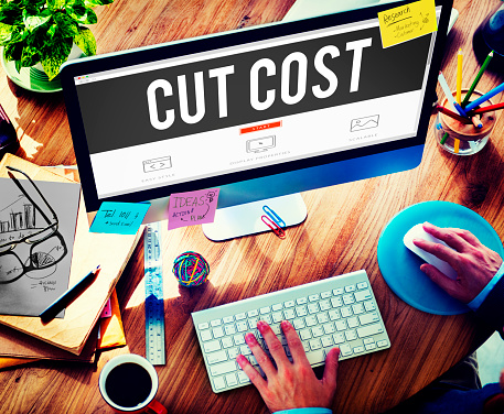 Cut Cost Reduce Recession Deficit Economy Finance Concept