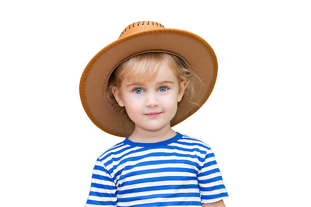 Little girl with hat on