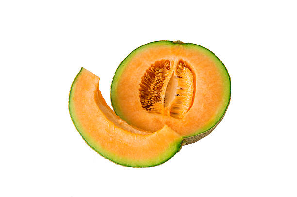 istock cantaloupe melon isolated on white background. 488433424