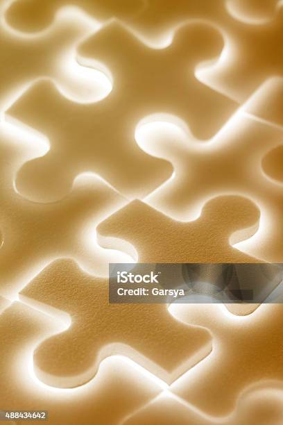 Background Of Large Shining Puzzles Stock Photo - Download Image Now - 2015, Abstract, Backgrounds