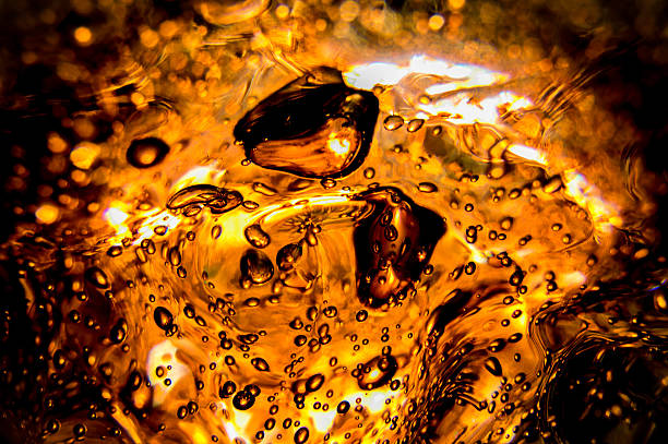 istock amber gel bubbles, close up macro shot (abstract) 488435603