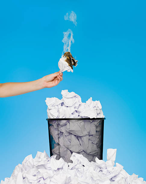 istock Piece of burning paper 488439101