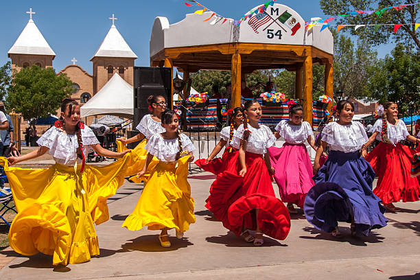 пятое мая празднование на исторический старый mesilla - las cruces стоковые фото и изображения