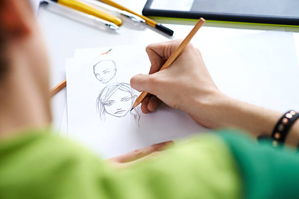 Comics Sketch Stock Photo - Download Image Now - Over The Shoulder View, People, Sketch - iStock Comics Sketch Stock Photo - Download Image Now - Over The Shoulder View, People, Sketch - iStock