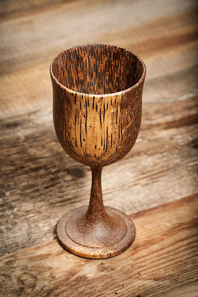 istock Wooden glass on wooden table 488440611
