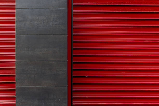 istock Closeup of red painted background 488441218