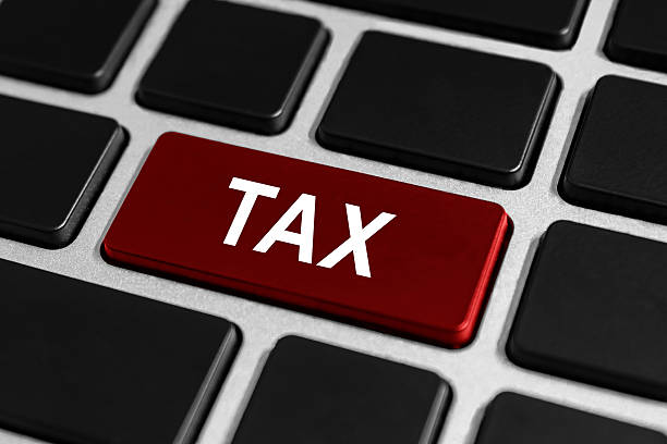 istock Accounting tax button on keyboard 488442547