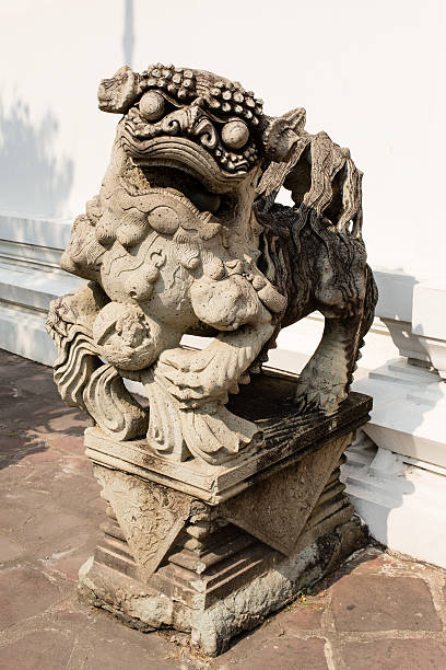 istock Lion statue at Wat Pho Temple 488442729