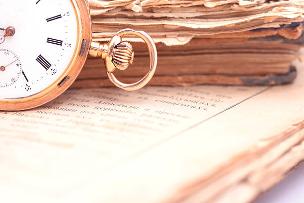 istock Vintage pocket watch closeup 488442734