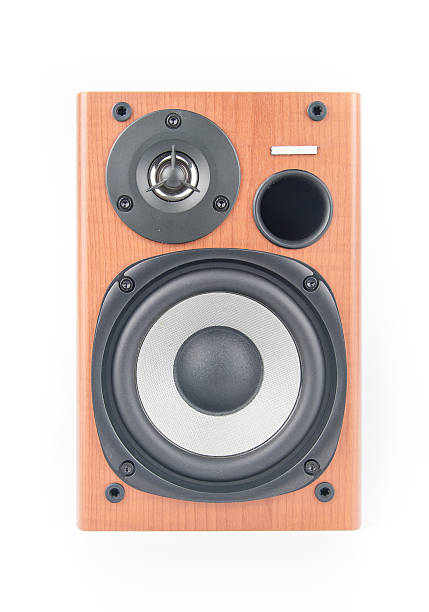 istock wooden sound speakers isolated on white background 488442841