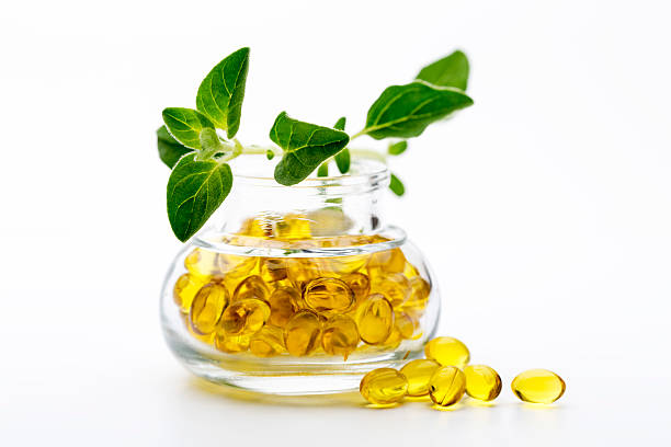 istock Oregano oil softgel capsules 488462392