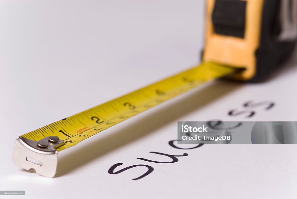 Measuring tape measuring text success Measuring Stock Photo