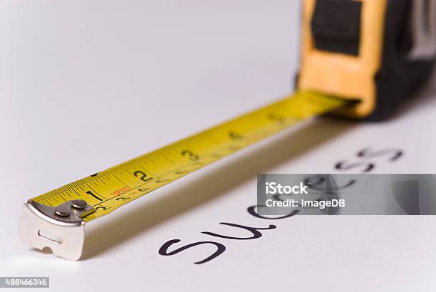 Measuring Tape Measuring Text Success Stock Photo - Download Image Now - Measuring, Instrument of Measurement, Success