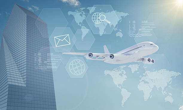 istock Business center with icons 488469286