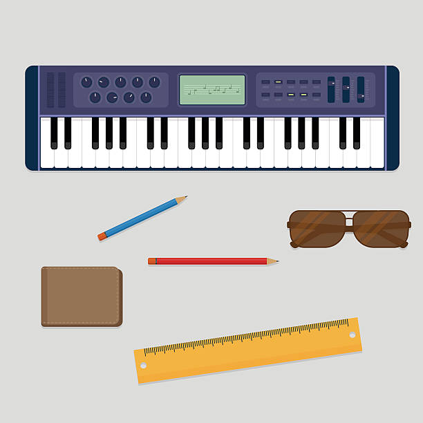 Keyboard Player Stuff Keyboard player musician stuff from the top electric organ stock illustrations