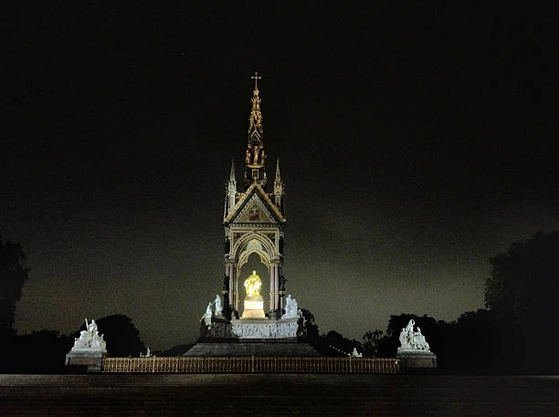 Night view of the Albert Memorial, London, UK. Shot with an iPhone.