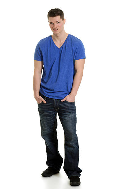 istock man wearing jeans and T shirt 488471575