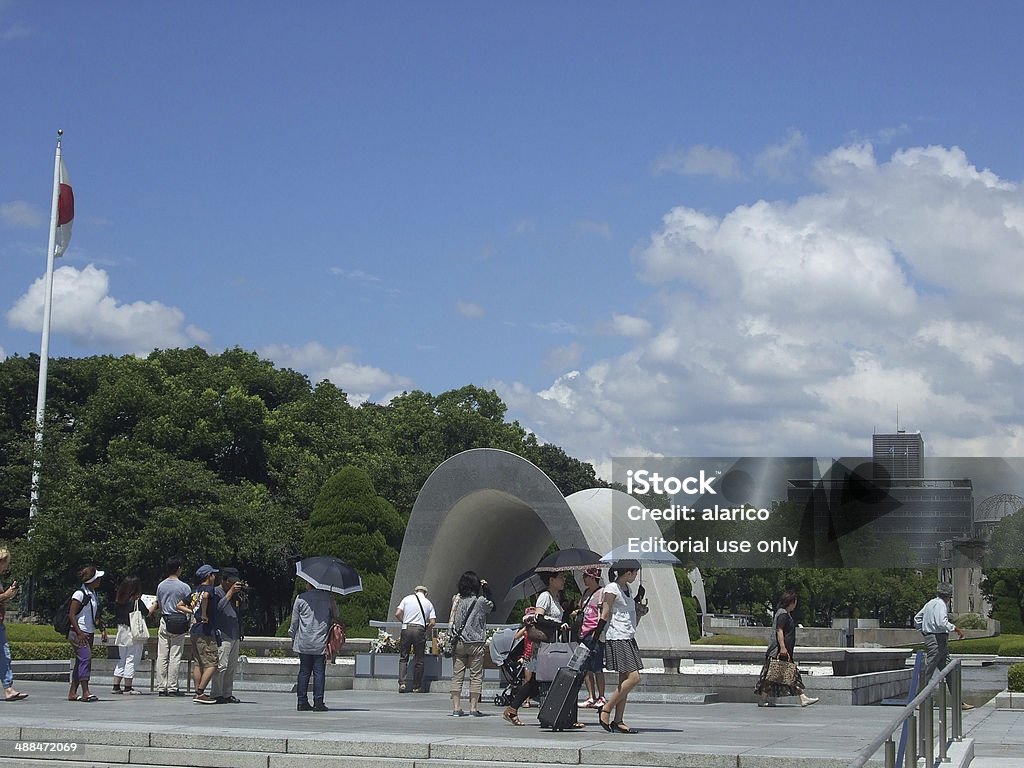 히로시마현 평화 군인기념 공원 - 로열티 프리 Atomic Bombing Of Hiroshima 스톡 사진