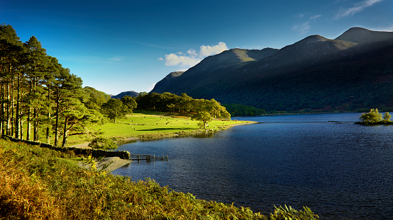 Crummock Water is a lake in the Lake District in Cumbria, situated between Buttermere to the south and Loweswater to the north. Crummock Water is two and a half miles long, three quarters of a mile wide and 140 feet deep.