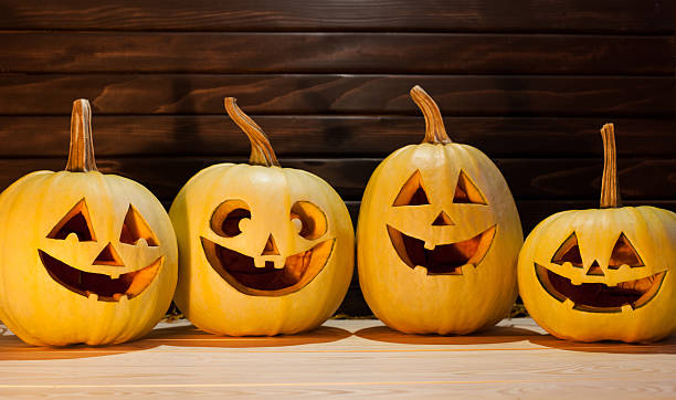 istock Scary Halloween pumpkins 488473288