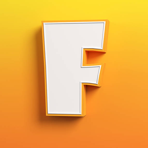 istock cartoon 3d font letter F 488473450