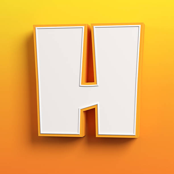 istock cartoon 3d font letter H 488473526
